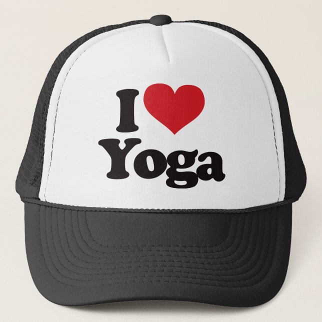 I Love Yoga Trucker Hat (Front)