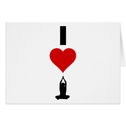 I Love Yoga (Vertical) Cards (Front Horizontal)