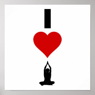 I Love Yoga (Vertical) Poster