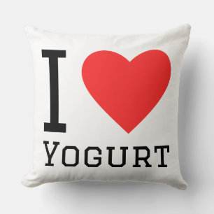 I love yogurt throw pillow
