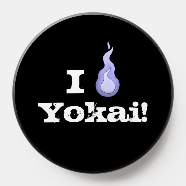 I Love Yokai! Blue Fireball Spirit PopSocket (Popsocket)