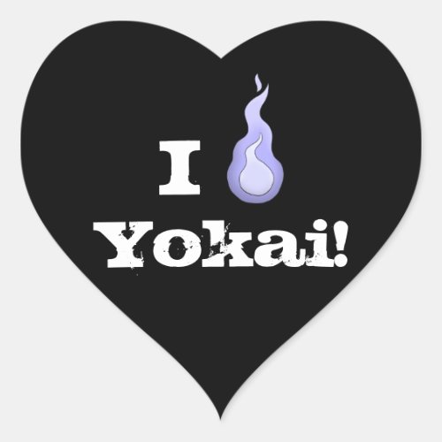 I Love Yokai Heart Sticker