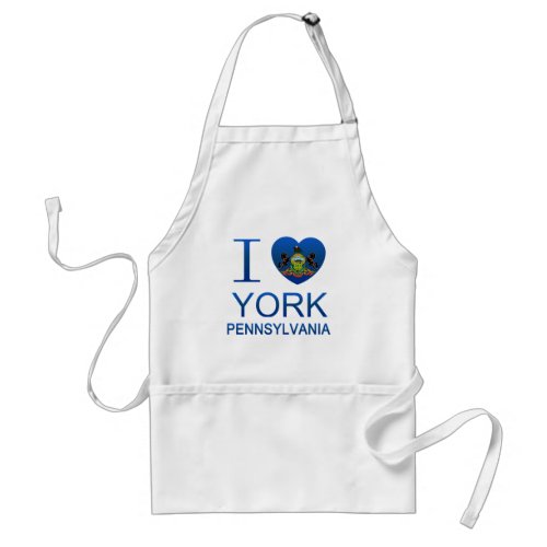 I Love York PA Adult Apron