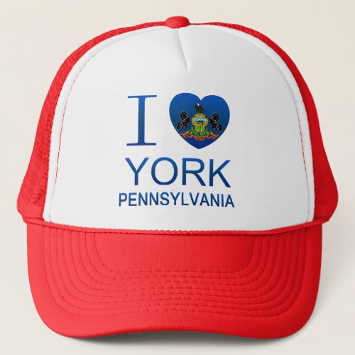 I Love York PA Trucker Hat