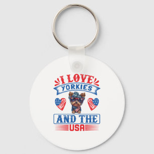I love Yorkies and the USA 01 Keychain