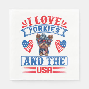 I love Yorkies and the USA 01 Napkins