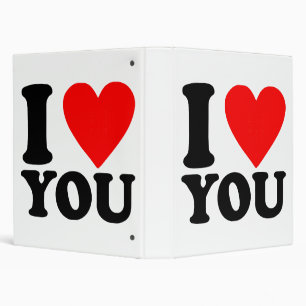 I Love You 3 Ring Binder