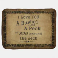 I Love You A Bushel & A Peck Baby Blanket