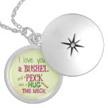 &quot;i Love You A Bushel And A Peck&quot; Locket Necklace at Zazzle