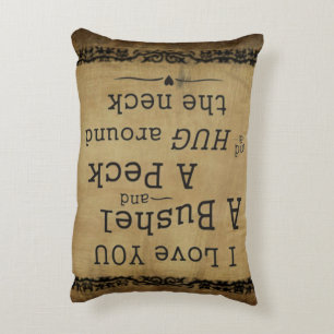 I love you a bushel and a peck pillow