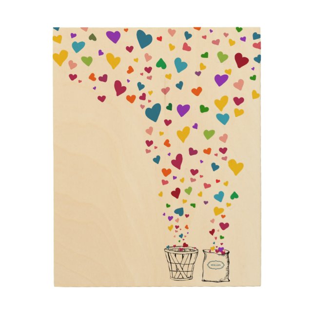 I love you a bushel and a peck Wood Wall Art (Front)