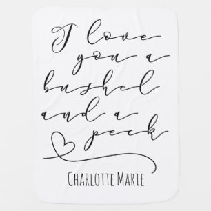 I Love You A Bushel Baby Blanket Photo Background