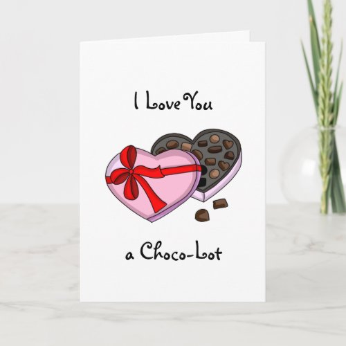 I Love you a Choco_Lot Valentines Day Pun Card