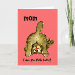 I Love You A Hole Bunch Mom Cat Card at Zazzle