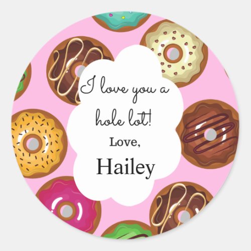 I Love You a Hole Lot Valentines Day Sticker
