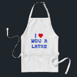 I love you a Latke Adult Apron<br><div class="desc">Great Chanukah gift to tell somebody how much you love them with a play on words with Latke!</div>