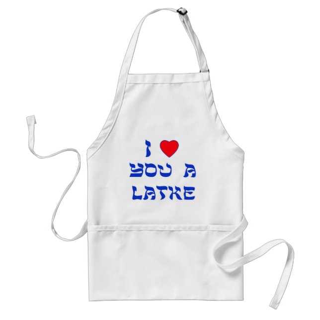I love you a Latke Adult Apron (Front)