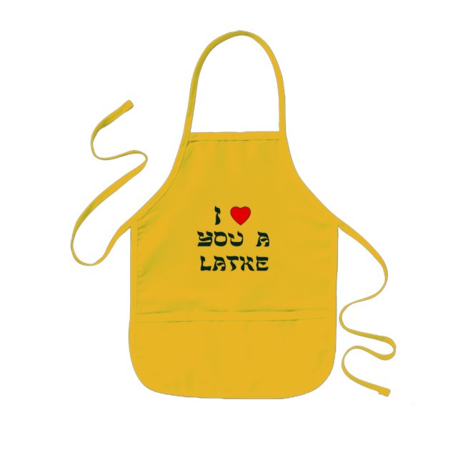 I Love You a Latke Kids' Apron (Front)