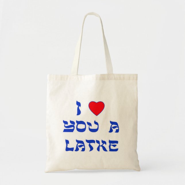 I Love You a Latke Tote Bag (Front)