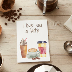 I love you a Latte Coffee Lover Valentine Card