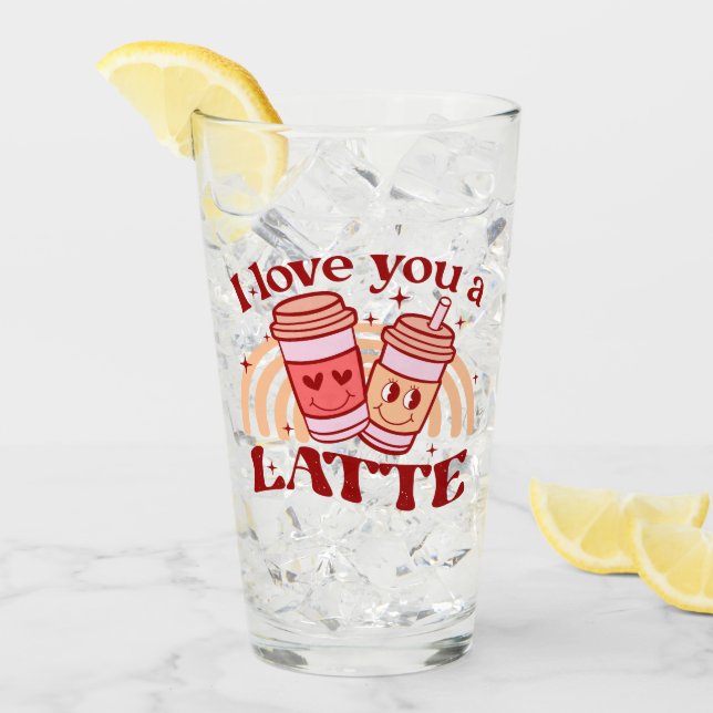 I Love You A Latte | Cute Coffee Cup Pun (Front Ice)