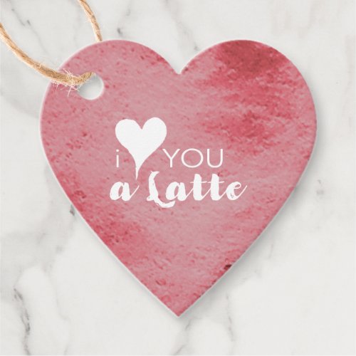 I Love You A Latte Favor Tags