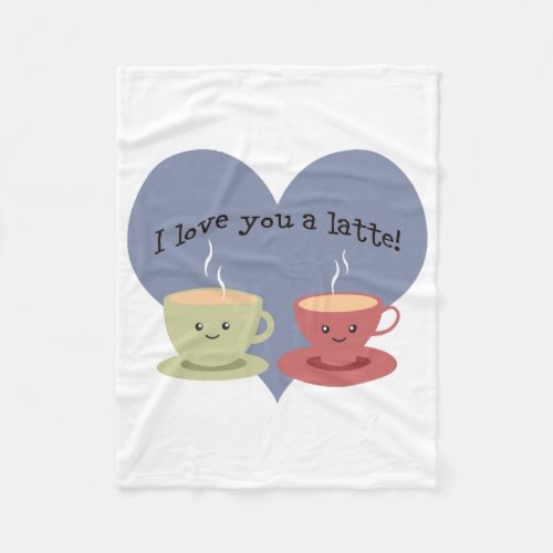 I love you a latte fleece blanket