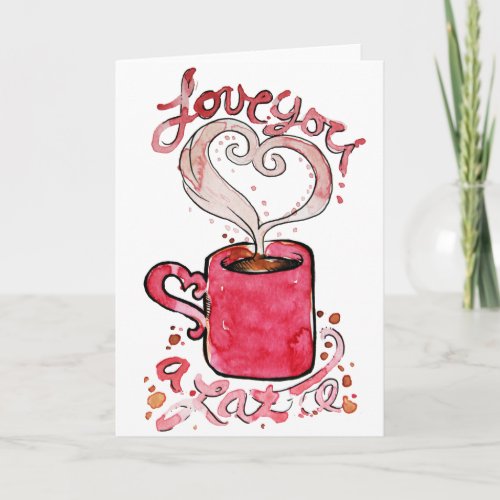 I love you a latte holiday card