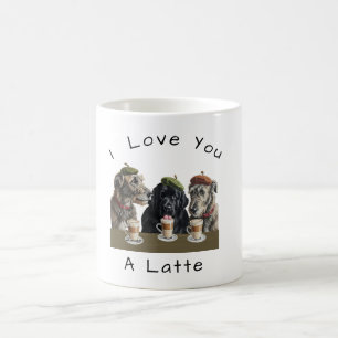 I love you a Latte Irish Wolfhound Coffee Mug