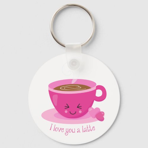 I Love You A Latte Keychain