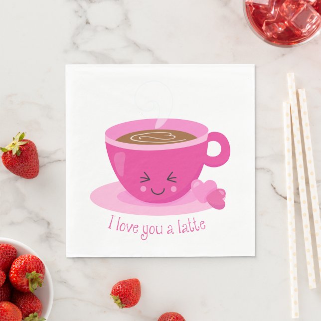 I Love You A Latte Napkins (Creator Uploaded)