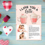 I Love You a Latte Personalized Valentine's Day Holiday Card