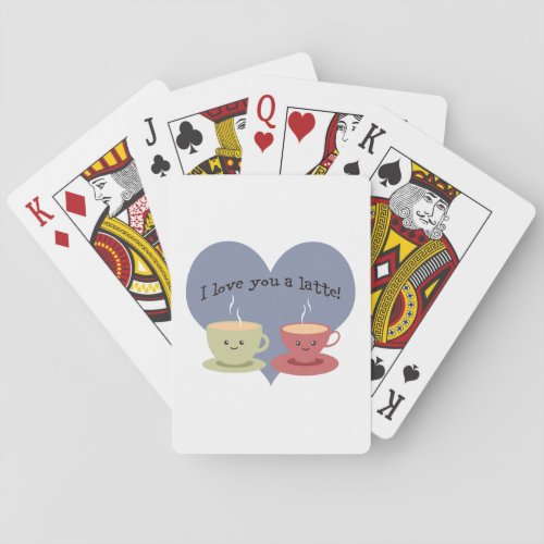 I love you a latte playing cards