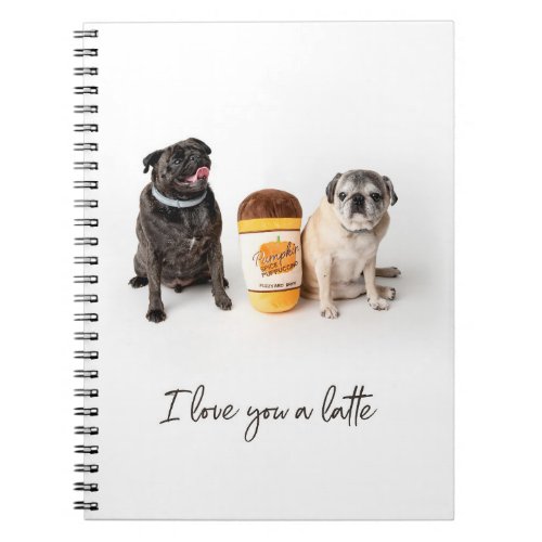 I Love You A Latte Pug Notebook