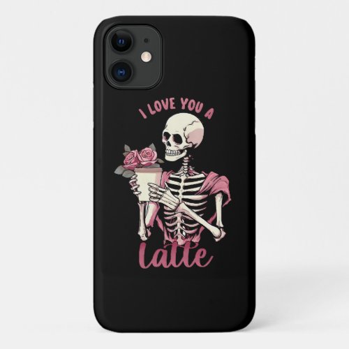 I love you a valentines day skeleton iPhone 11 case