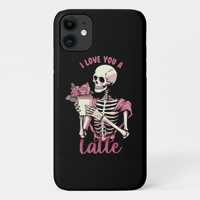 I love you a valentines day skeleton Case-Mate iPhone case (Back)