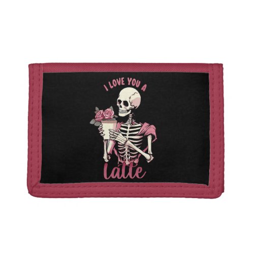 I love you a valentines day skeleton trifold wallet