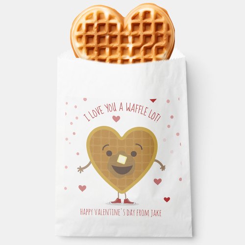 I Love You A Waffle Lot Heart Kids Valentine Favor Bag