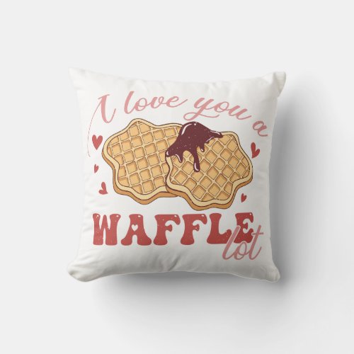 I Love You A Waffle Lot Throw Pillow