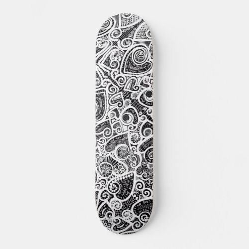 I Love You Abstract Scratch Art Design Skateboard