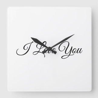 I Love You Acrylic Clock