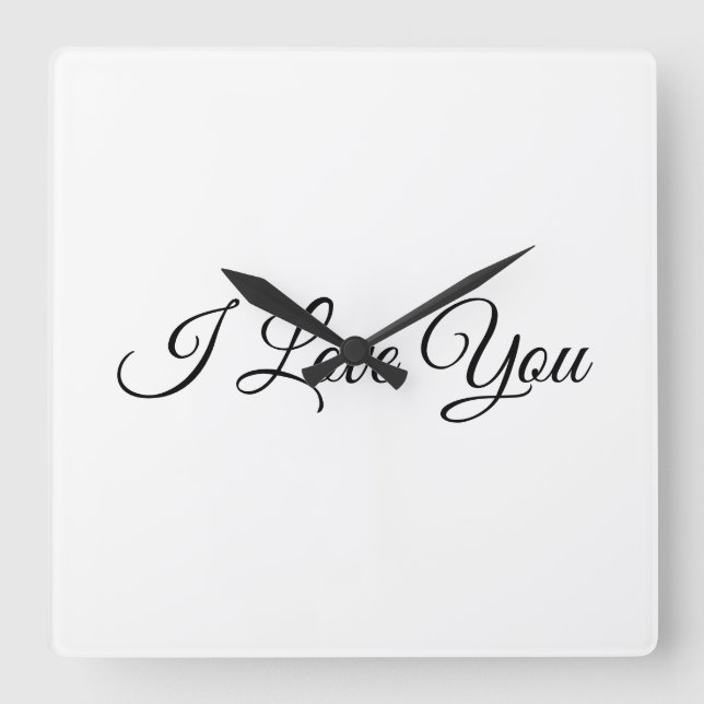 I Love You Acrylic Clock (Front)