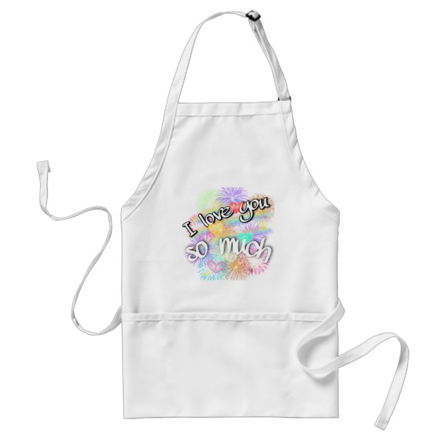 I love you  adult apron (Front)