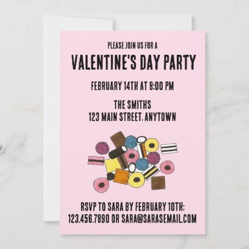 I Love You Allsorts of Ways Valentines Day Party Invitation