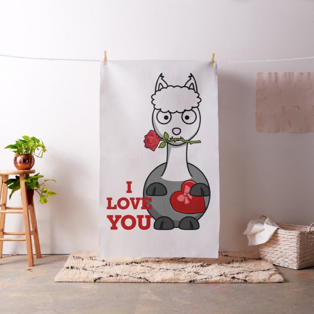 i love you alpaca fabric (In Situ)