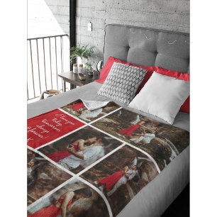 I Love You Always & Forever Modern 6 Photo Collage Fleece Blanket