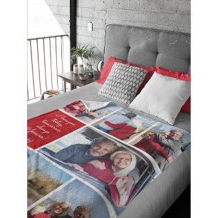 I Love You Always & Forever Modern 6 Photo Collage Fleece Blanket