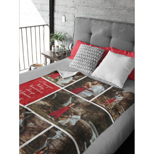 I Love You Always & Forever Modern 6 Photo Collage Fleece Blanket