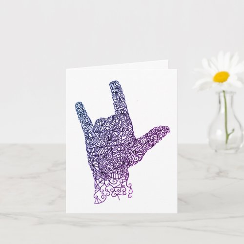 I Love You American Sign Language Card