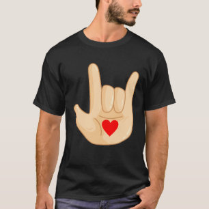 I Love You American Sign Language Hand Gesture T-Shirt